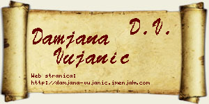 Damjana Vujanić vizit kartica